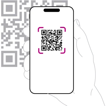 QR code on a screen